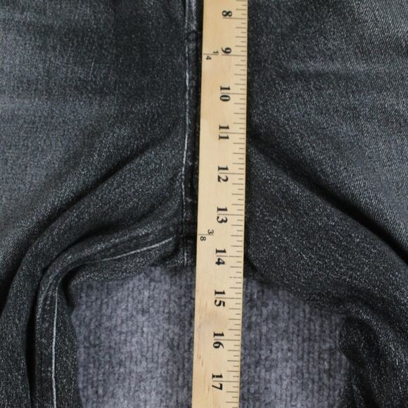 Rag Bone Pants Women 32 Miramar Sofie Wide Leg Cropped Black Sweatpant Jean Chic - Picture 13 of 16